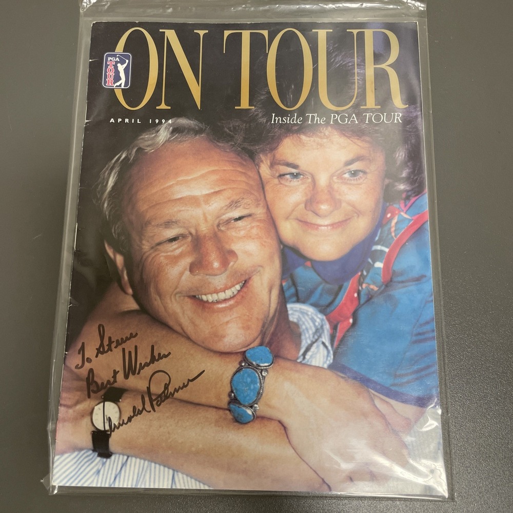 ON TOUR Magazine Signed Arnold Palmer April 1994 Vol 2 Issue 3 PGA Golf Signed